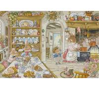 Awesocrafts Kit de punto de cruz estampado de Peter Rabbit's Kitchen Easy Patterns Cross Stitching Bordado Kit de costura Suministros 14CT 2 hebras