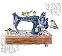 Awesocrafts Kits de punto de cruz estampado para pájaros y máquina de coser patrones fáciles de coser bordado costura Kit suministros