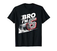 Awesome 6th Birthday Racing Car Party Boys Kids Celebration Camiseta