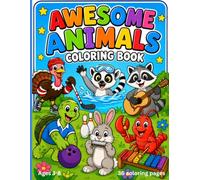 Awesome Animals: Animals & Jobs Coloring Book for Kids Ages 3-8: Cute Animal Career Coloring Pages Featuring Doctors, Chefs, Builders, Gardeners, Astronauts, Photographers & More