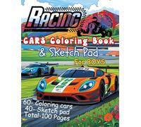 Awesome Cars Coloring and Drawing Book for Boys: 60 Cool Car Designs + 40 Blank Pages to Sketch, Doodle & Create: Cool Cars Coloring Book for Boys ... Pages, Boys Car Coloring & Drawing Sketch Pad