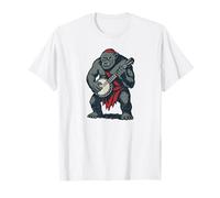 Awesome Cave Troll Banjo Player Funny Fantasy Music Camiseta
