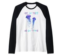 Awesome Cute UnderWater Fish no heart no emotions JellyFish Camiseta Manga Raglan