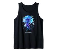 Awesome Cute Underwater Fish Sea Just Go with Flow Jellyfish Camiseta sin Mangas