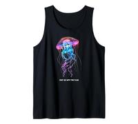 Awesome Cute Underwater Fish Sea Just Go with Flow Jellyfish Camiseta sin Mangas