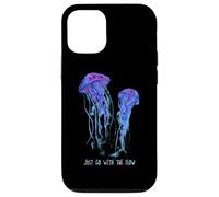 Awesome Cute Underwater Fish Sea Just Go with Flow Jellyfish Carcasa para iPhone 12/12 Pro