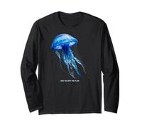 Awesome Cute Underwater Fish Sea Just Go with Flow Jellyfish Manga Larga