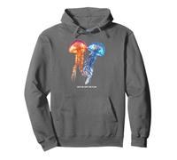Awesome Cute Underwater Fish Sea Just Go with Flow Jellyfish Sudadera con Capucha