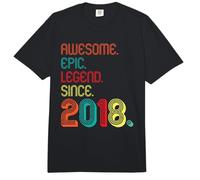 Awesome Epic Legend Since 2018 8 Years Old 8th Birthday Comfort Colors Adult Heavyweight T-Shirt