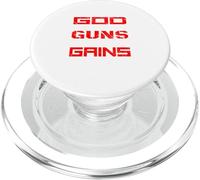 Awesome God Guns Gains - Camiseta Amigos PopSockets PopGrip para MagSafe