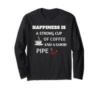 Awesome Happiness Is A Good Pipe, Pipe Smoker Camiseta de Regalo Manga Larga