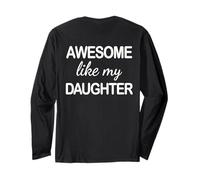 Awesome Like My Daughter - Funny Dad Fathers Day -Back Manga Larga