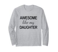Awesome Like My Daughter - Funny Dad Fathers Day Manga Larga
