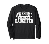 Awesome Like My Daughter Funny Father's Day Dad Gifts Daddy Manga Larga