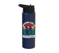 Awesome Like My Daughter Men Funny Fathers Day Dad Grandpa Stainless Steel Insulated Water Bottle