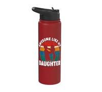 Awesome Like My Daughter Men Funny Fathers Day Dad Grandpa Stainless Steel Insulated Water Bottle