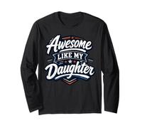 Awesome Like My Daughter Proud Dad Father's Day Manga Larga