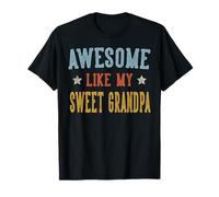 Awesome Like My Sweet Grandpa Día del Padre Retro Grandpa Camiseta