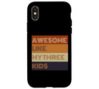 Awesome Like My Three Kids - Camiseta para el día del padre Carcasa para iPhone X/XS