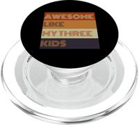 Awesome Like My Three Kids - Camiseta para el día del padre PopSockets PopGrip para MagSafe