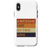 Awesome Like My Two Kids - Camiseta para el día del padre Carcasa para iPhone X/XS