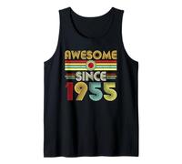 Awesome Since 1955 Classic Year Birth of Birthday Vintage Camiseta sin Mangas