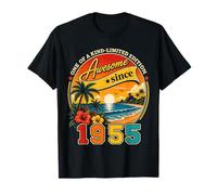 Awesome Since 1955 Vintage Beach Tropical 71st Birthday Camiseta