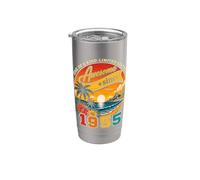 Awesome Since 1955 Vintage Beach Tropical 71st Birthday Vaso térmico de acero inoxidable de doble pared
