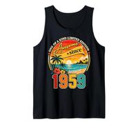 Awesome Since 1959 Vintage Beach Tropical 67th Birthday Camiseta sin Mangas