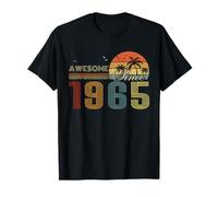 Awesome Since 1965 Men Women Birth of Birthday Years Vintage Camiseta