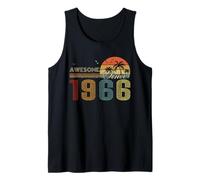 Awesome Since 1966 Men Women Birth of Birthday Years Vintage Camiseta sin Mangas