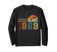 Awesome Since 1969 Men Women Birth of Birthday Years Vintage Manga Larga