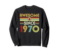 Awesome Since 1970 Classic Year Birth of Birthday Vintage Sudadera