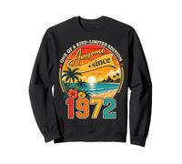 Awesome Since 1972 Vintage Beach Tropical 54th Birthday Sudadera