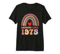 Awesome Since 1975 51st Birthday Boho Rainbow 51 Years Old Camiseta Premium