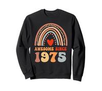 Awesome Since 1975 51st Birthday Boho Rainbow 51 Years Old Sudadera