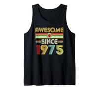 Awesome Since 1975 Classic Year Birth of Birthday Vintage Camiseta sin Mangas