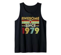 Awesome Since 1979 Classic Year Birth of Birthday Vintage Camiseta sin Mangas