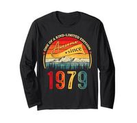 Awesome Since 1979 Vintage Style Born in 1979 Birthday Mens Manga Larga