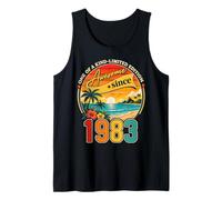 Awesome Since 1983 Vintage Beach Tropical 43rd Birthday Camiseta sin Mangas