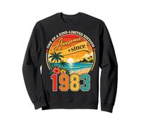 Awesome Since 1983 Vintage Beach Tropical 43rd Birthday Sudadera