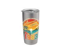 Awesome Since 1983 Vintage Beach Tropical 43rd Birthday Vaso térmico de acero inoxidable de doble pared