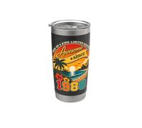 Awesome Since 1988 Vintage Beach Tropical 38th Birthday Vaso térmico de acero inoxidable de doble pared
