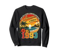 Awesome Since 1993 Vintage Beach Tropical 33rd Birthday Sudadera