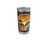 Awesome Since 1993 Vintage Beach Tropical 33rd Birthday Vaso térmico de acero inoxidable de doble pared