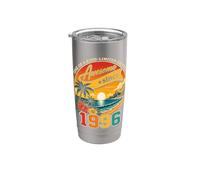 Awesome Since 1996 Vintage Beach Tropical 30th Birthday Vaso térmico de acero inoxidable de doble pared