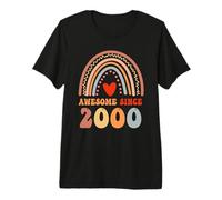 Awesome Since 2000 26th Birthday Boho Rainbow 26 Years Old Camiseta Premium