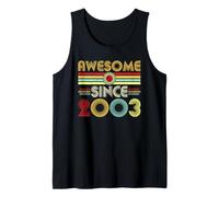Awesome Since 2003 Classic Year Birth of Birthday Vintage Camiseta sin Mangas