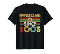 Awesome Since 2005 Classic Year Birth of Birthday Vintage Camiseta