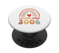 Awesome Since 2006 20th Birthday Boho Rainbow 20 Years Old PopSockets PopGrip Adhesivo